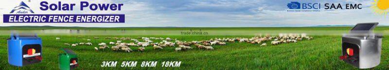 8km black solar powered electric fence energizer high quality systems