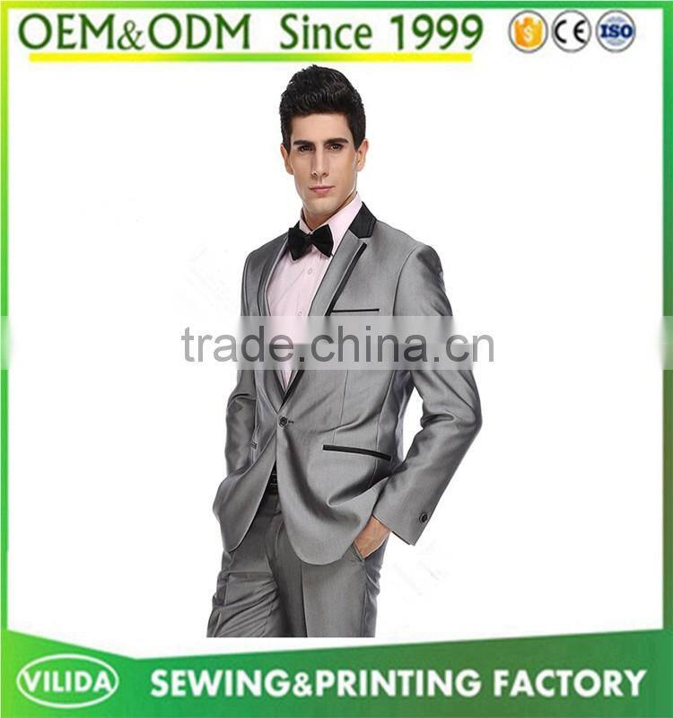 Wholesale men's 100% woolen blazer tuxedos new design formal dress suit