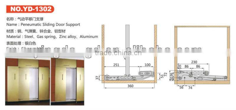 Cabinet pneumatic support/gas lid stay/furniture hardware