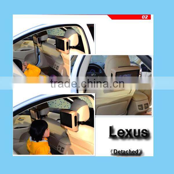 9 inch headrest car dvd player with 32 bit wireless games IR radio tuner and zipper cover,9 inch car dvd player,headrest car dvd
