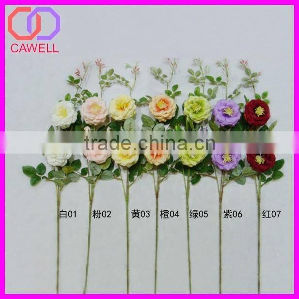 2016 new design fake silk cream white rose
