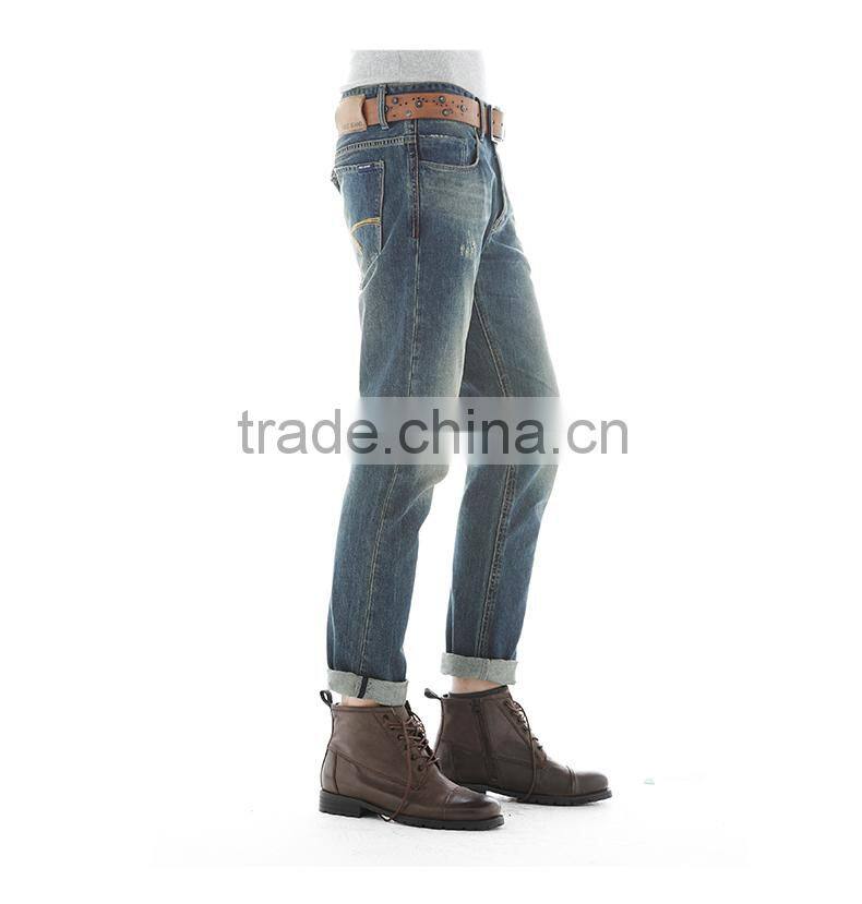 Cotton restoring ancient ways straight leg jeans