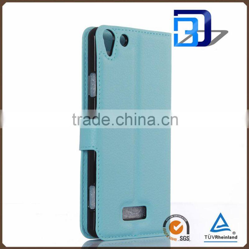 New PU leather with card slots stand flip wallet case for Wiko Selfy 4G, for Wiko Selfy 4G case cover