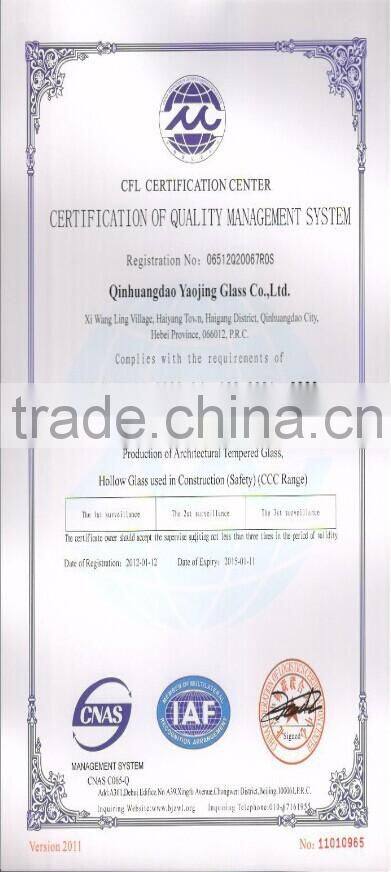laminated glass 3mm-19mm with 3C/BV/ISO(manufacturer) 6+0.38+6 4+0.76+4 3+0.38+3