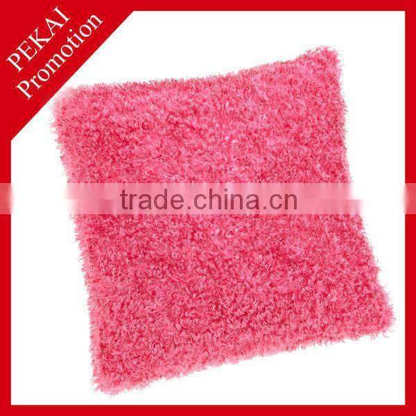 High pile plush heart design meditation cushion