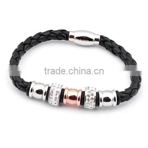 Mens Fashion Wrap Around Leather Bracelet(RB10218)