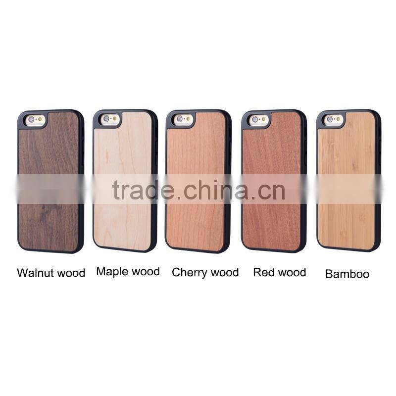 Real Maple Wood Bamoo Add TPU Mobile Phone Case For iPhone6 Case
