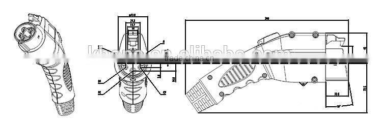 j1772 industrial plug 32a for America market