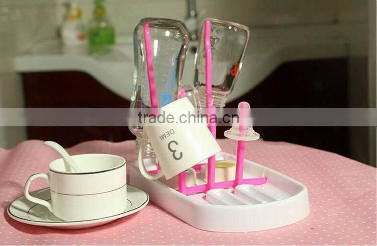 Custom bottle drying rack native rubber baby feeding bottle holder