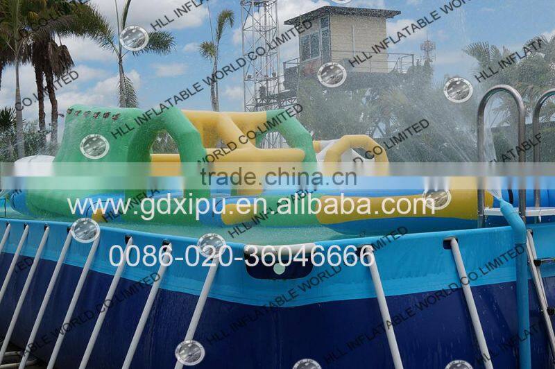 Giant inflatable floating water park