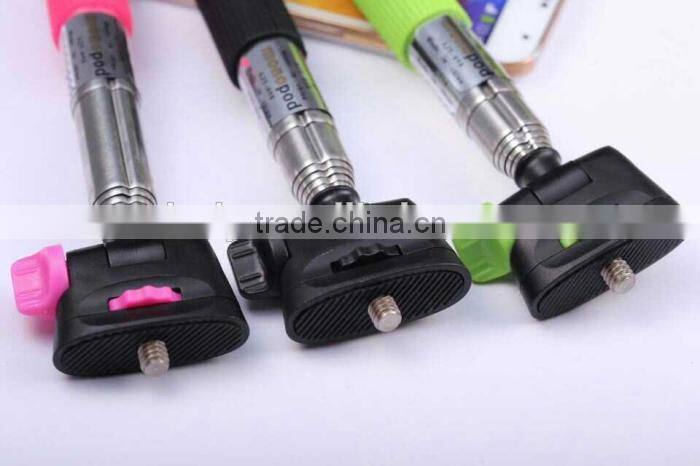 Wireless mobile phone camera monopod bluetooth stick selfie monopod factory price