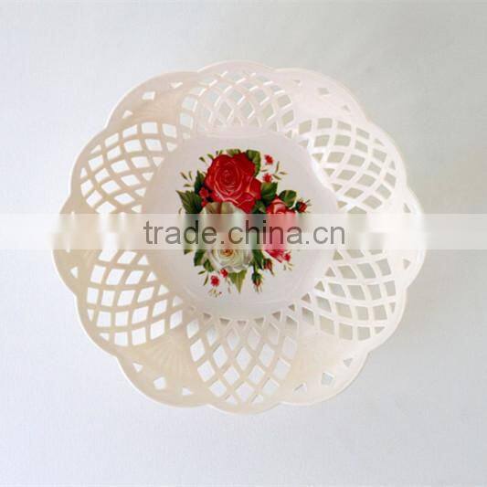 Plastic plate for fruit