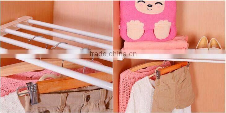 DIY Extendable Garment Rack Adjustable Wardrobe Rack