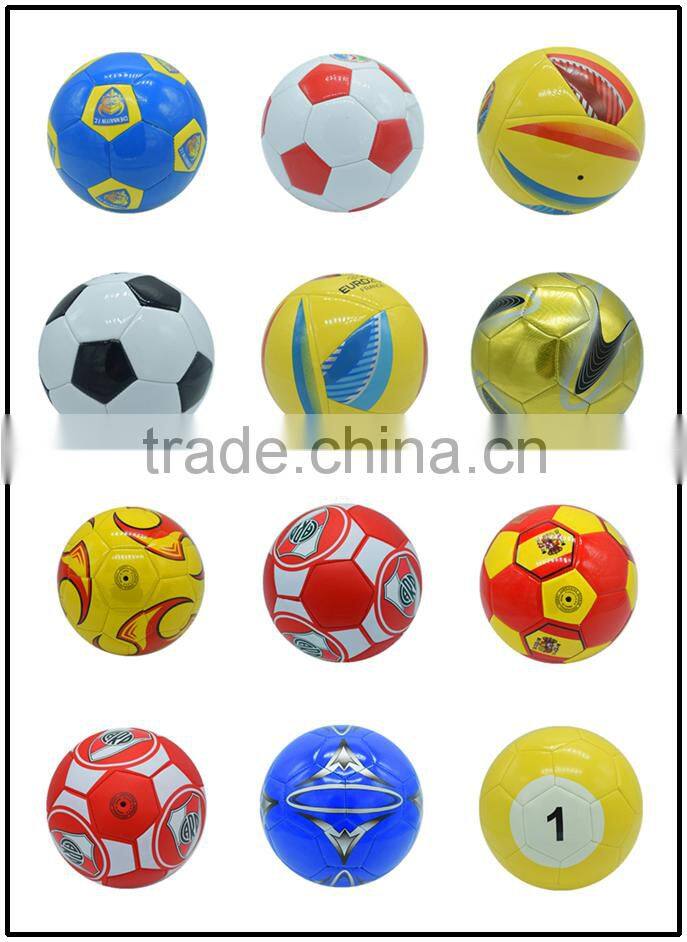yellow color machine stitched pu matte size 5 football