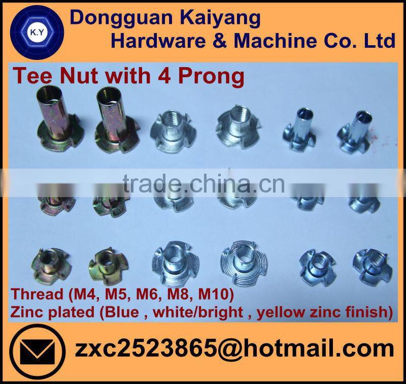 Round Head Barrel Nut (Furniture Nuts and Bolts) with Bright(White)/ Black / Blue/ Yellow ZincPlated; M6, M8.