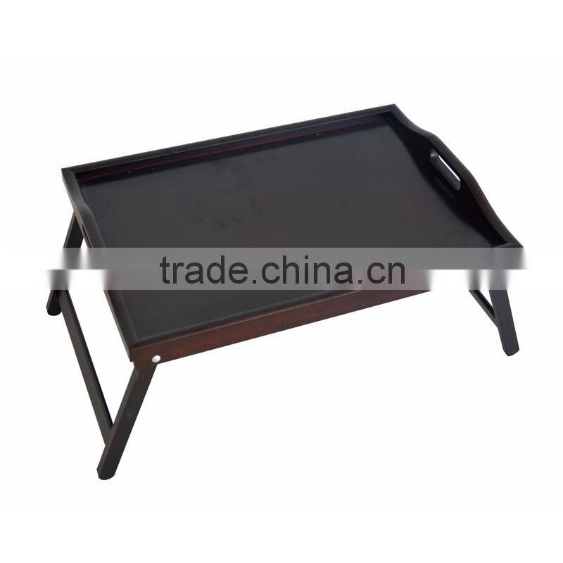 Natural Bamboo Adjustable Breadfast Tray with legs