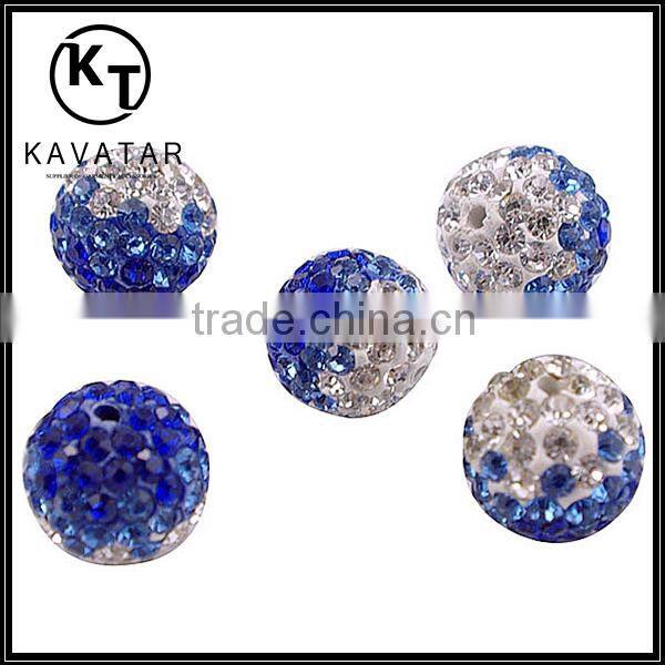 blue cheap shamballa bead landing charms