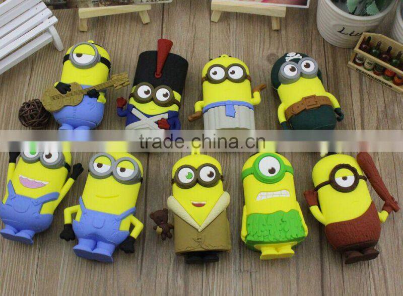 Creative lovely Cartoon Powerbank 4000mAh DC 5V 1A, for iphone, all mobile phone, mp3, mp4 etc