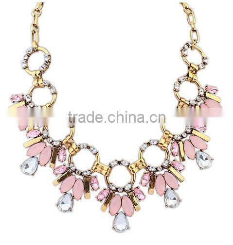 Blue Green Pink Vintage Choker Collar Pendant Statement Necklace Women Necklaces & Pendants Fashion Necklaces for Women 2014