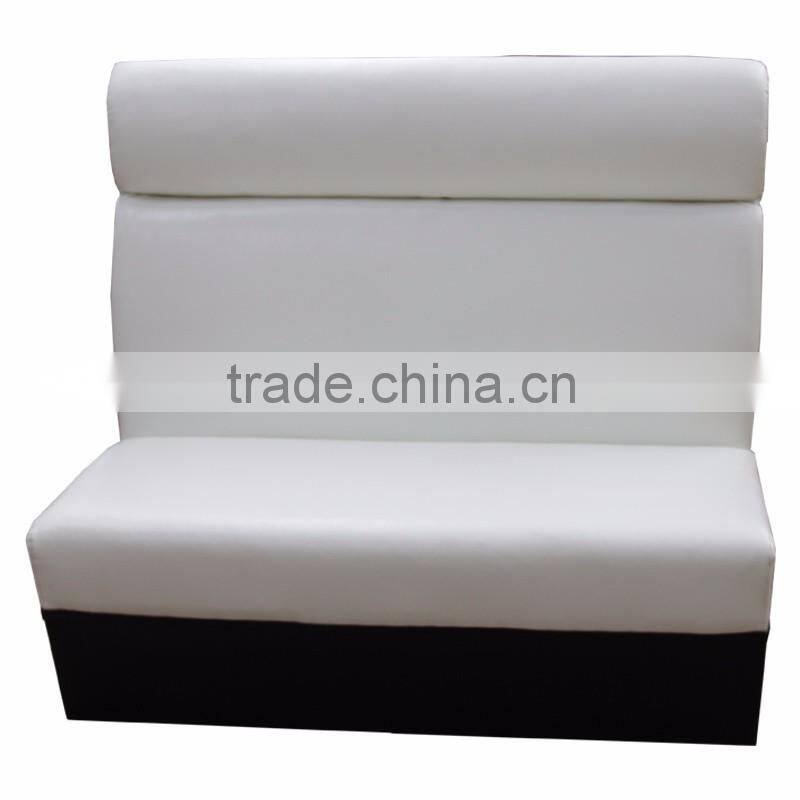 Modern restaurant cafe leather booths wooden base seating for sale