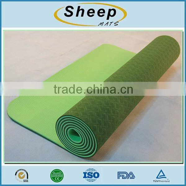 Eco friendly tpe waterproof anti-slip exercise fitness yoga mat material