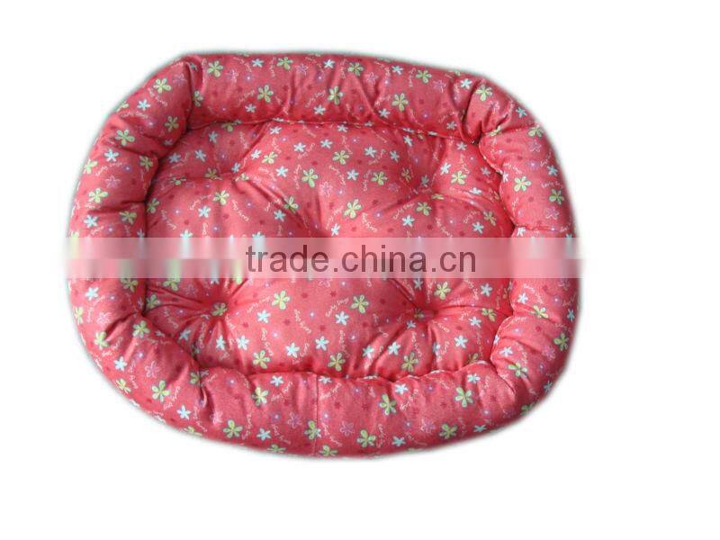 Soft cotton dog beds with removable cushion