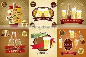 Custom beer bottle print label/beer bottle neck label