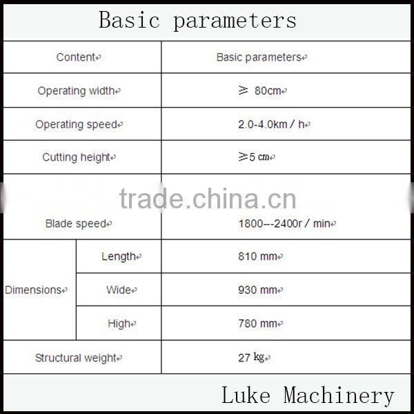 high efficient lawn mower garden tractor for weeds