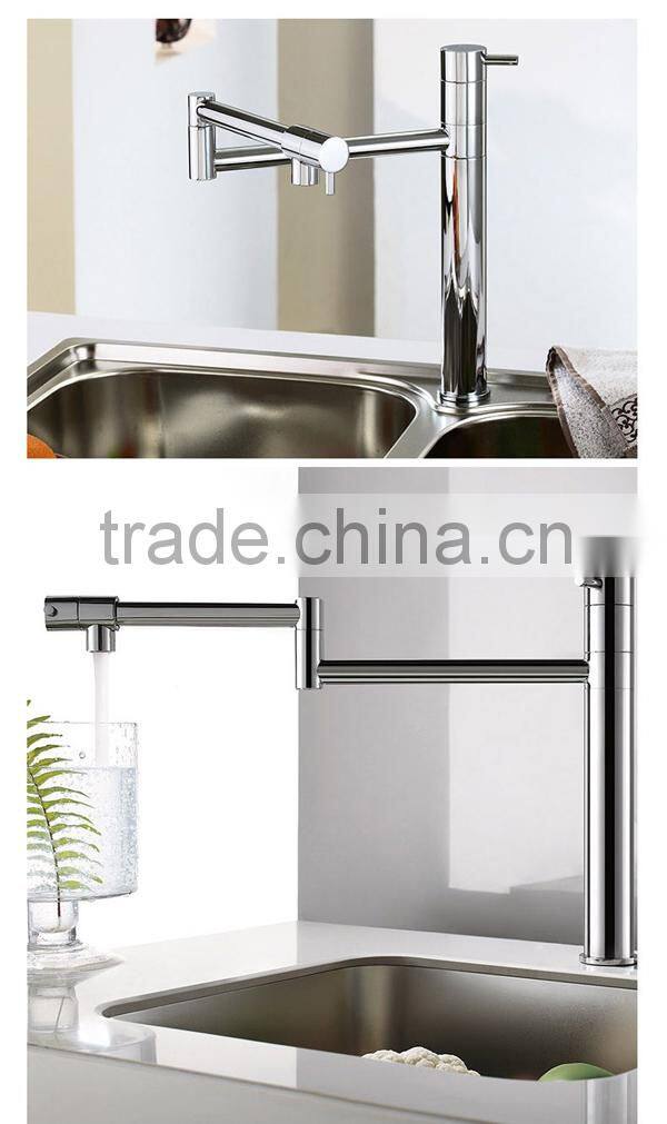 luxury stainless steel brushed water tap, kitchen sink water faucet, new design widespread tap mixer
