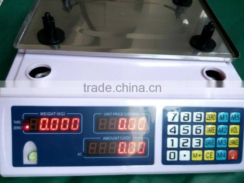 lastest price Electronic Scale Price Computing Scale / double side price electronic balance