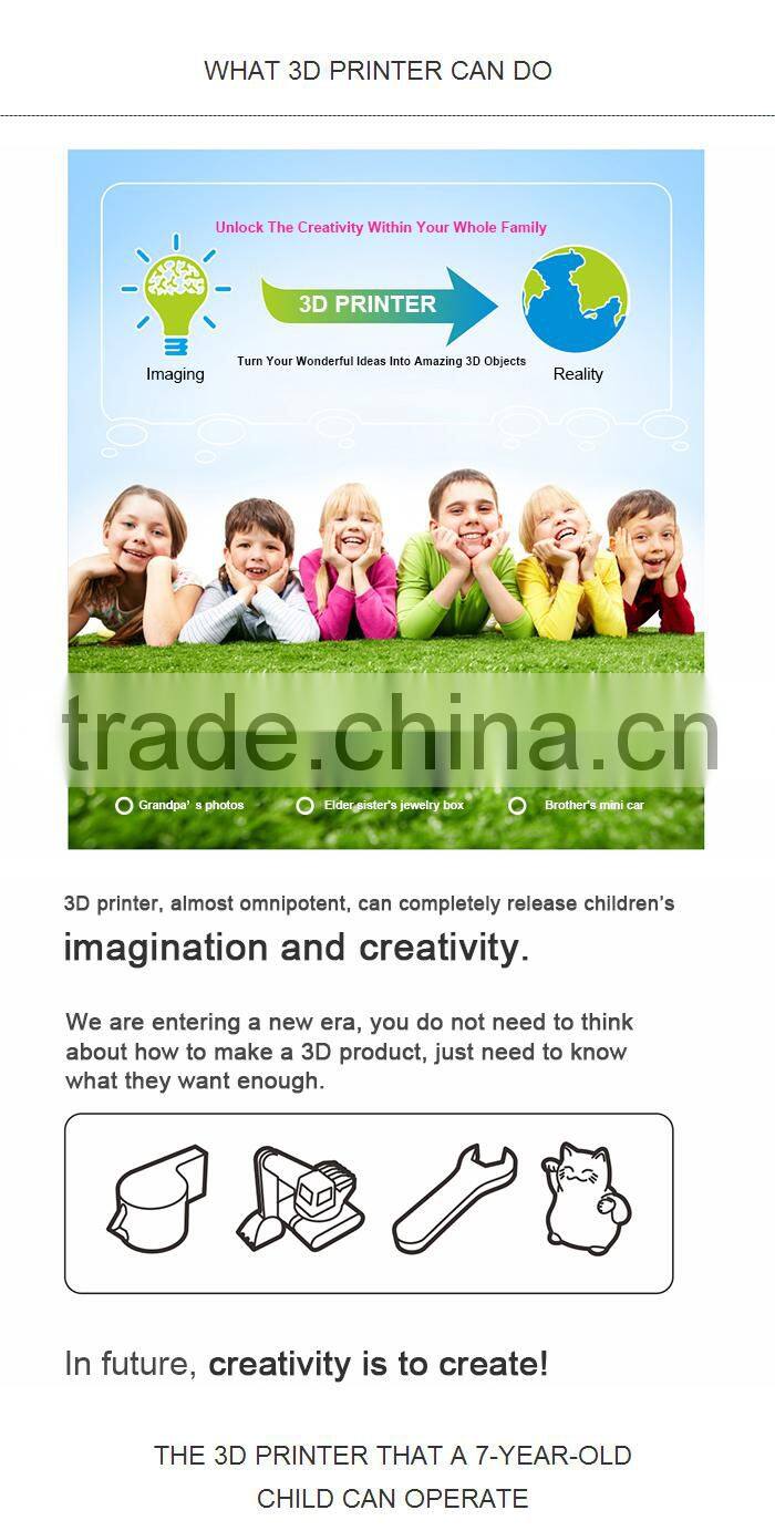 Hot Sale 3D printing machine in 3D Printer for Home Education