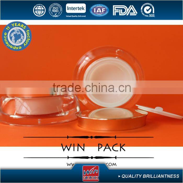 15G 30G set series cream acrylic jar, clear color injection with aluminum cap