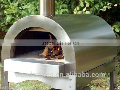 Wood Fired Stainless Steel Pizza Oven-Wood Fired Oven & Cart - Freestanding