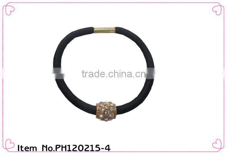 top quality animal elastic hair band with metal charm factory in China