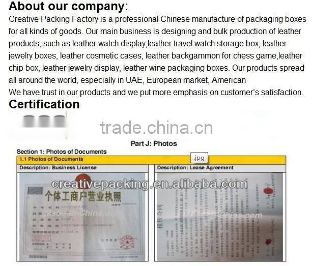 Wooden Base PU Leather Lid Jewelry Box Ring Box