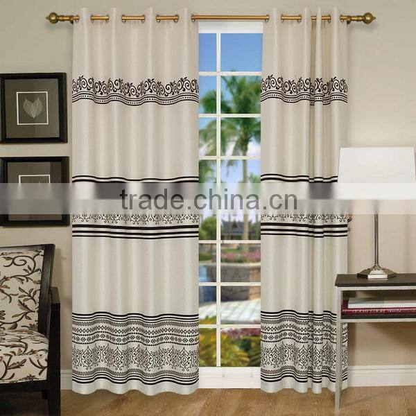 Custom Jacquard Blackout Fabric / Printed Curtain