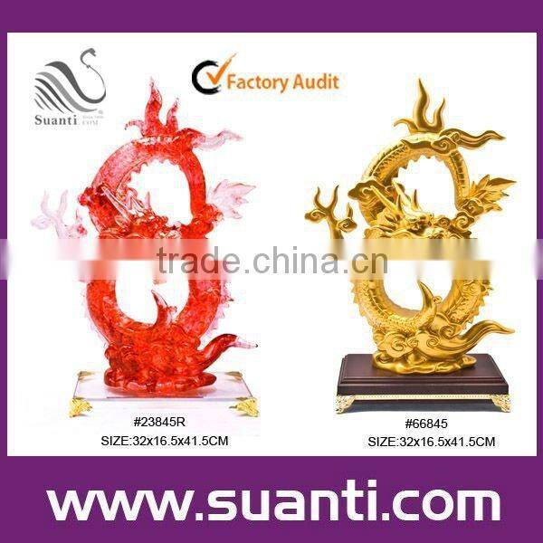 2015 Made in china decorative resin China lucky outdoor brave animal statue