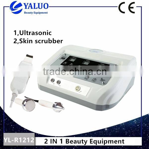 2 in 1 Ultrasonic device with skin scrubber
