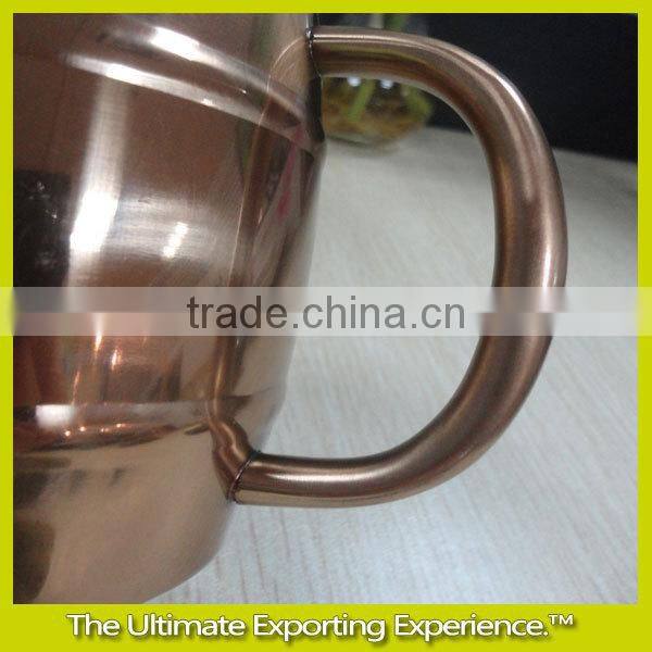 16OZ electronical copper coated cup,double wall stainless steel electronical copper coated cup,stainless steel coffee cup