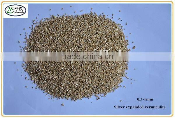 Bulk Expanded or unexpanded Silver Vermiculite for Board Fireproof 0.3-1mm