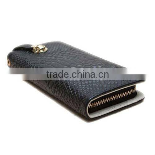 Ladies Women Alligator Pattern Genuine Leather Wallet (BCN003)