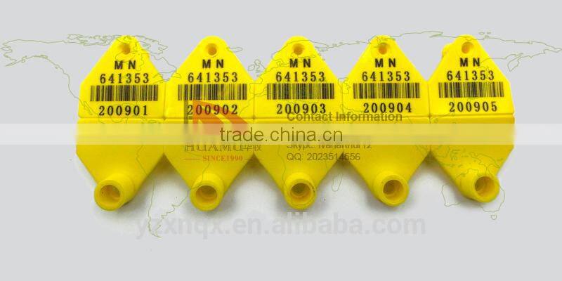 pig ear tag with TPU material in yellow 32*32 mm