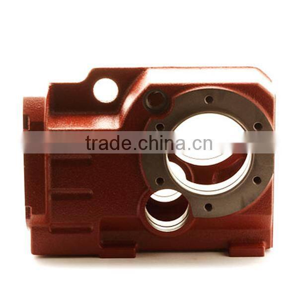 Cast iron chain and sprocket gearbox housing