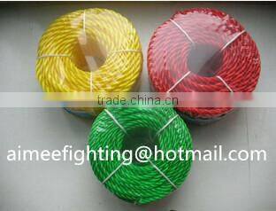 colored pe rope with 3 strands/twisted rope/fishing net twine