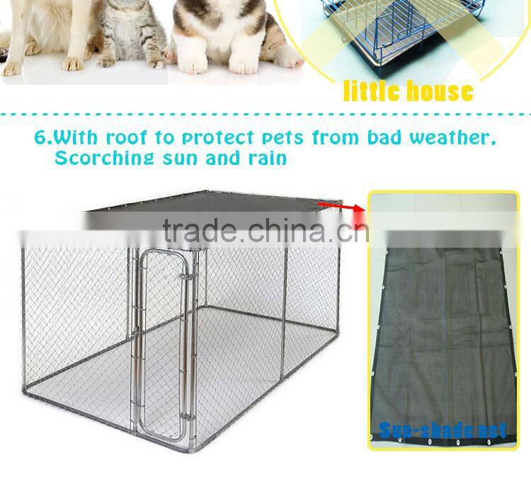large outdoor galvanized chain link metal dog fence