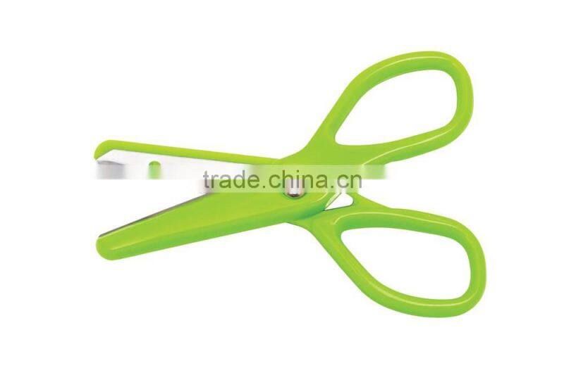 Safety green silicone scissor with high quality ,OEM welcome