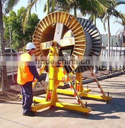 15 Tonne Cable Drum Stands with Hydraulic Powerpack For Heavy Cable Drum Spooling