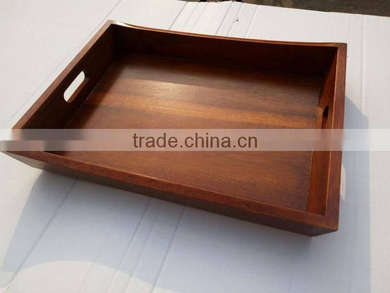High quality wooden Welcome hotel amenity tray coffee trays