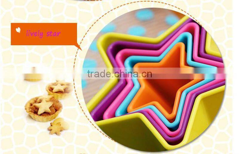 0600044 Funny star shape plastic cake mould,cake serving moulds