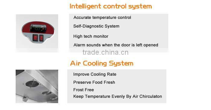 Upright Stainless Steel 2 Doors Beverage Cooler/Retail Beverage Cooler/Commercial Beverage Cooler